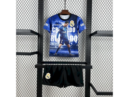 Cristiano Ronaldo 25/26 Kids Cr7 blue Set (T-shirt + shorts)