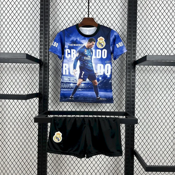 Cristiano Ronaldo 25/26 Kids Cr7 blue Set (T-shirt + shorts)