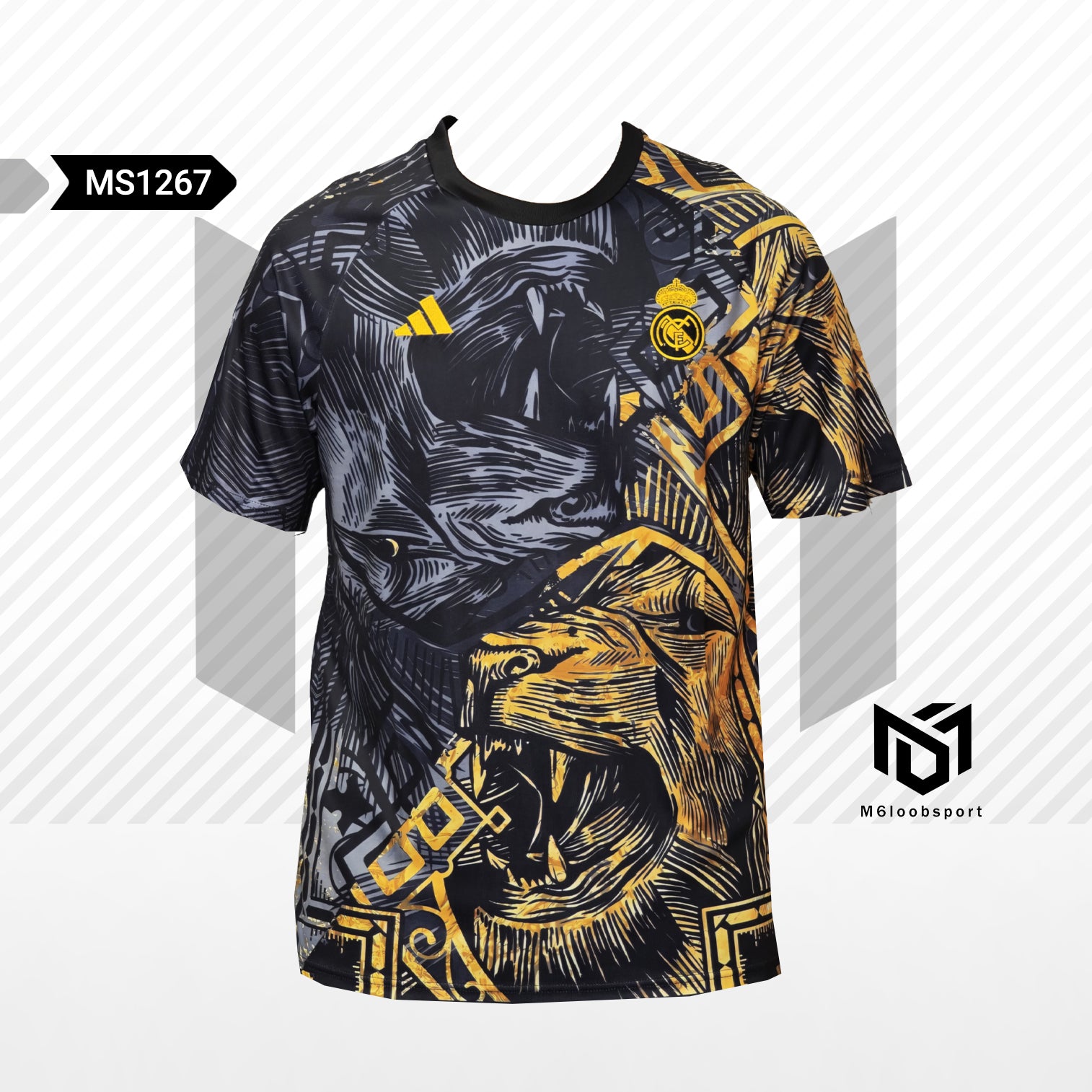 Real Madrid Golden lion 25/26  T-shirt  (Fans jersey)