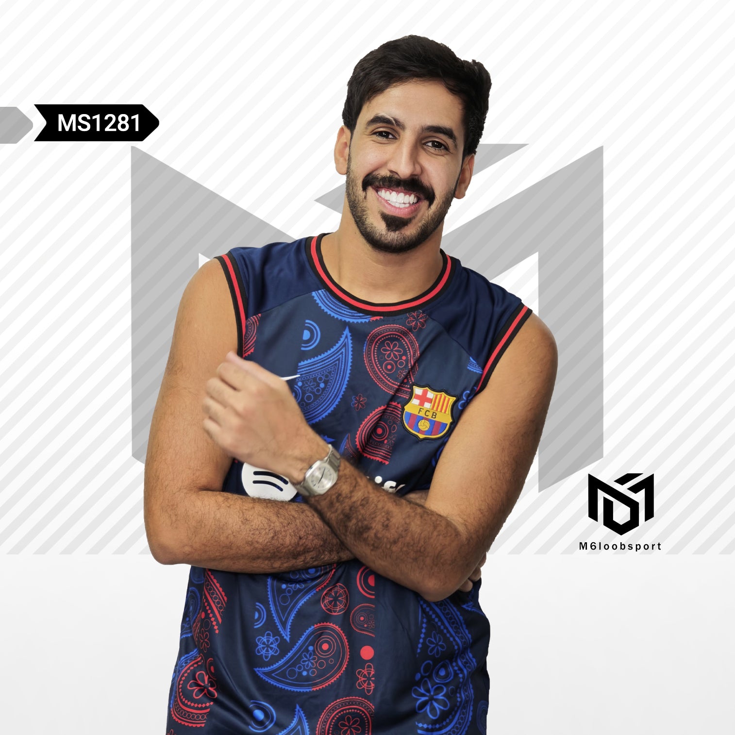 Barcelona 25/26 sleeveless Sport T shirt + Shorts (Fans jersey)