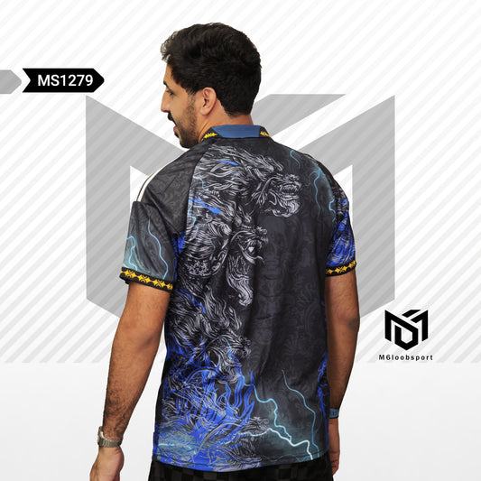 Real Madrid 25/26  dragon blue and black T-shirt  (Fans jersey)