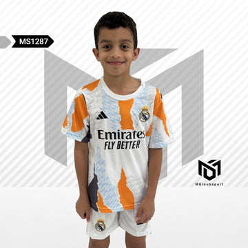 Real Madrid - pre Match 24/25 Kids Kit (T-shirt+shorts)