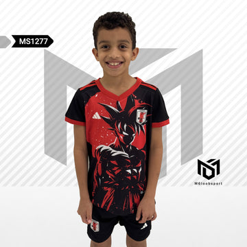 Japan Dragon ball 24/25 Kids Red and black Set (T-shirt + shorts)