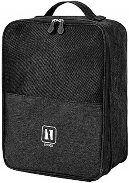 Portable shoe bag and trip organizer, black