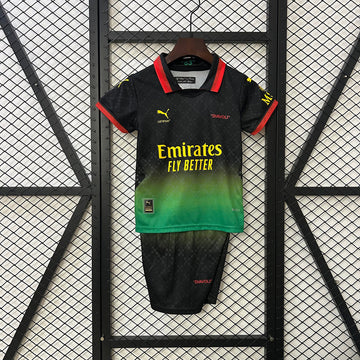 AC Milan 25/26 Black and green Kids Set (T-shirt + shorts)