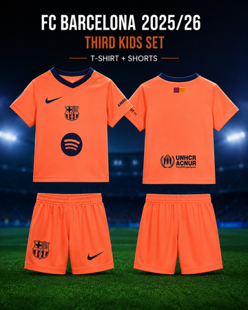 FC Barcelona 25/26 Kids Third Kit