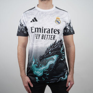 Real Madrid 24/25 dragon edition black and white (Fans jersey)