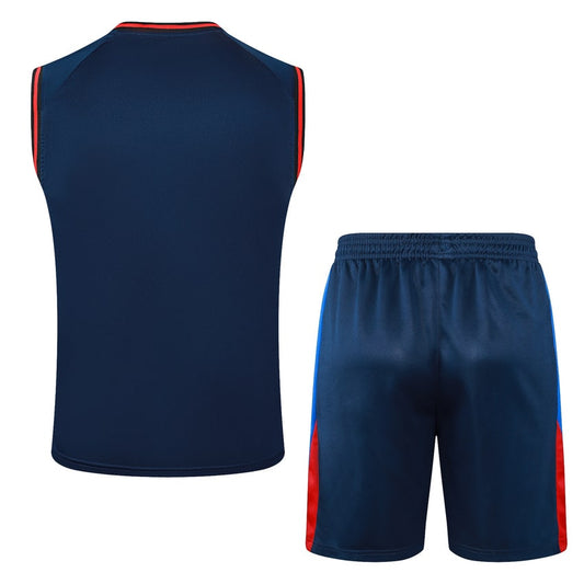 Barcelona 25/26 sleeveless Sport shirt + Shorts (Fans jersey)