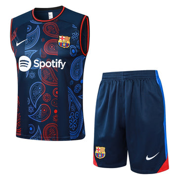 Barcelona 25/26 sleeveless Sport shirt + Shorts (Fans jersey)