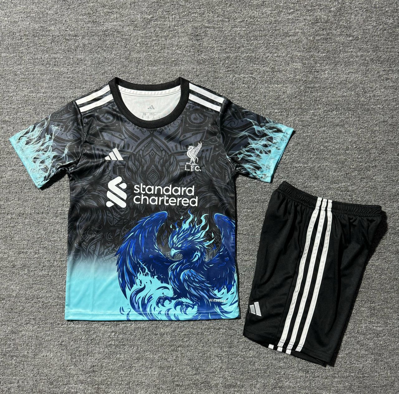 Liverpool 25/26 Kids Blue & Black Dragon Set (T-shirt + shorts)