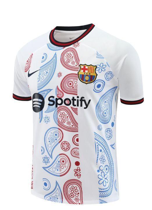 Barcelona 24/25 Training White T-shirts  (Fans jersey)